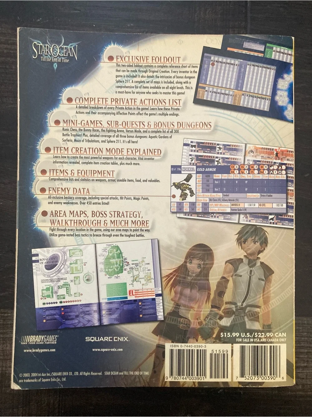Star Ocean Till the End of Time Strategy Guide with Foldout